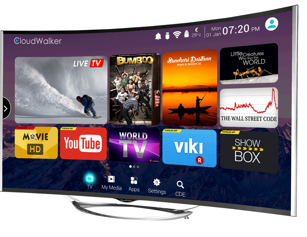CloudWalker 65 Inch LED Ultra HD (4K) TV (CLOUD 55SU)